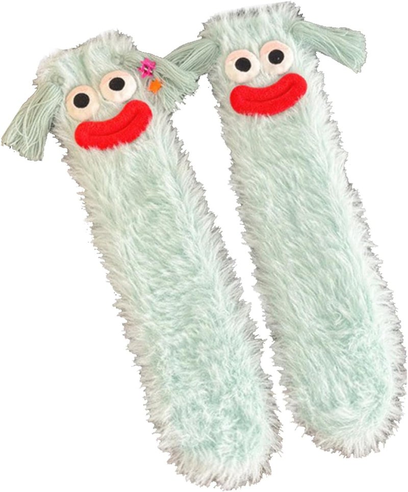 TFTSR Crazy Funny Fuzzy Silly Socks for Kids Women,Girls Fluffy Slipper Novelty Fun Socks,Boy Men Cute Cozy Soft Animal Socks - Image 1